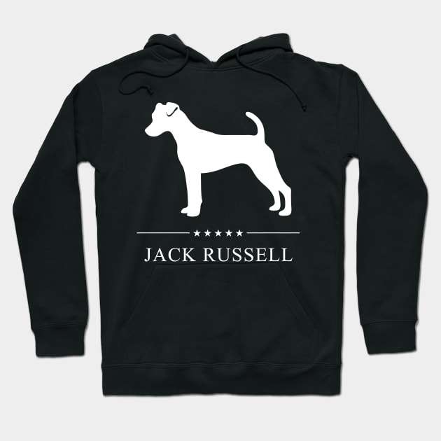 Jack Russell Dog White Silhouette Hoodie by millersye